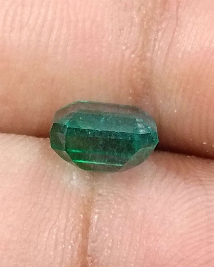 2.09ct Medium deep green Zambian emerald natural minor oiled loose gemstone.