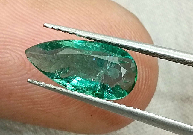 GSI Certified 1.50ct Medium Deep Green Zambian Emerald Minor Oiled Loose Gemstone