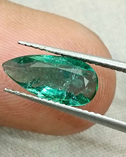 GSI Certified 1.50ct Medium Deep Green Zambian Emerald Minor Oiled Loose Gemstone