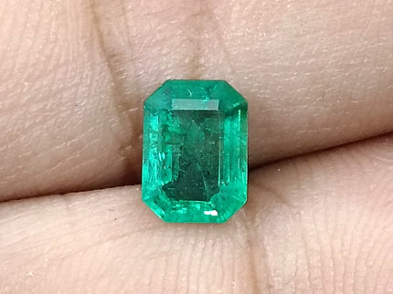 1.08ct Panjshir Emerald Natural SGL Certified Medium Green Octagon Cut Gemstone
