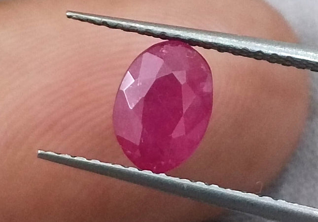 GSI Certified 1.03ct Mozambique Ruby, Natural Untreated Gemstone