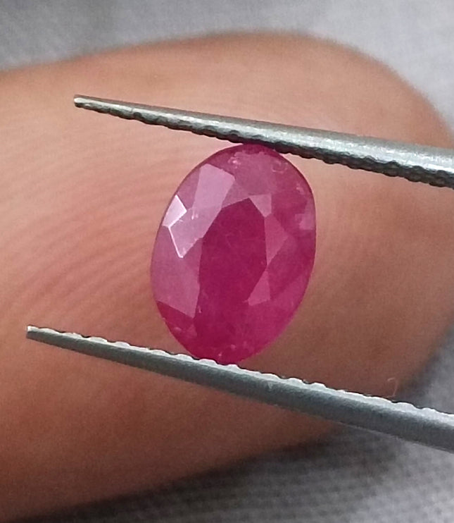 GSI Certified 1.03ct Mozambique Ruby, Natural Untreated Gemstone