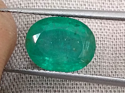 2.64ct Certified Natural Zambian Emerald, Green Loose  Gemstone