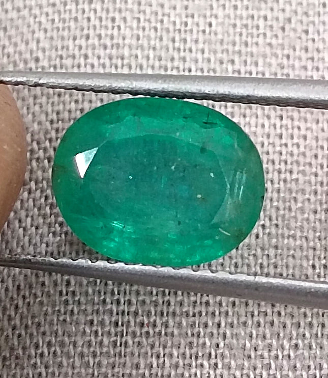 2.64ct Certified Natural Zambian Emerald, Green Loose  Gemstone