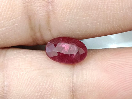 2.12ct Natural Ruby Unheated Mozambique SGL Certified Rasberry Red Oval Cut Loose Gemstone