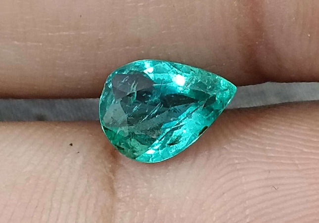 GSI Certified 1.15ct Medium Green Zambian Emerald Minor Oiled Loose Gemstone