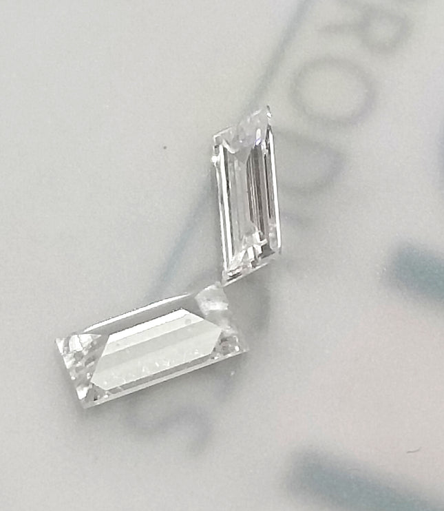0.53ct Matched Pair Baguette Cut Diamonds(CVD)E VVS