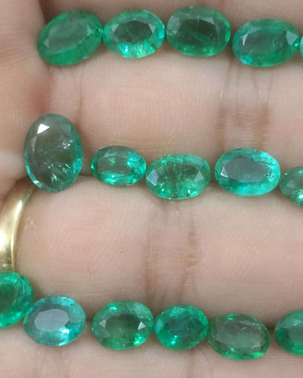 24.31ct Medium to Vivid Green Natural Zambian Emerald Parcel Minor Oiled Loose Gemstones