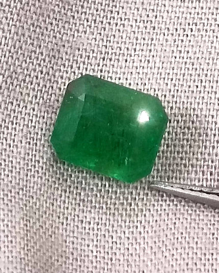 2.09ct Deep Velvet Green Zambian Emerald Minor Oiled Loose Gemstone