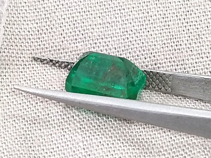 2.79ct Natural Emerald Vivid Deep Green Zambian Octagon Cut Loose Gemstone
