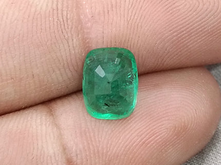 Swat Emerald 3.19ct Natural Certified Vibrant Spring Green Cushion Cut Loose Gemstone