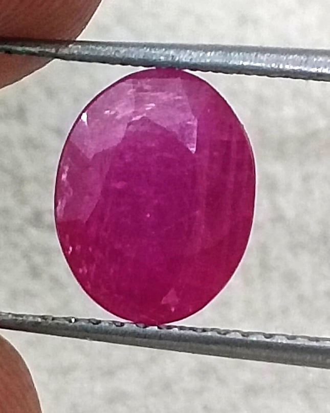 GSI Certified 2.07ct Mozambique Ruby, Natural Untreated Gemstone