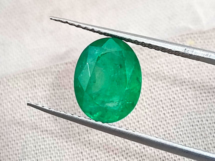 2.83ct Emerald Natural Medium Deep Pure Green Oval SGL Certified Loose Gemstone