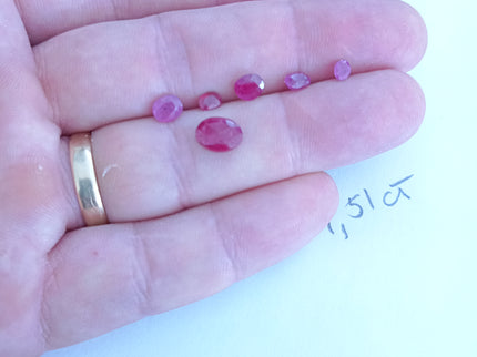 4.51ct natural ruby lot from Burma
