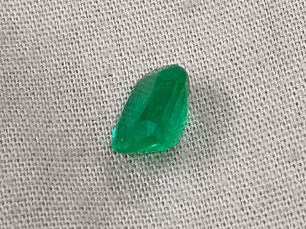 Panjshir Emerald 2.07ct Vivid Medium Deep Green Certified Natural Cushion Cut Loose Gemstone