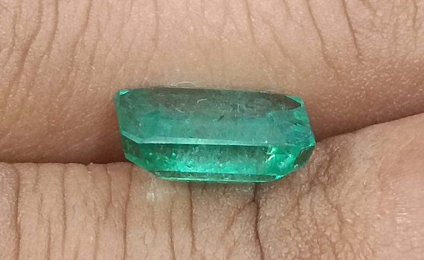 GSI Certified 3.14ct Zambian Emerald, 100% Natural Gemstone - SMSGEMS 