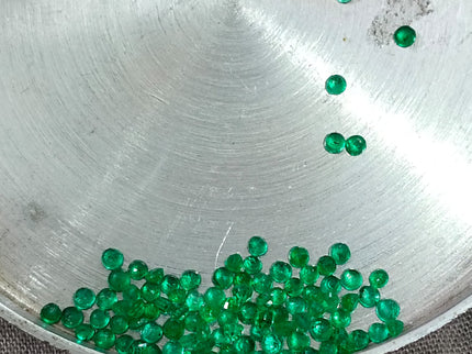 3.05ct Calibrated Natural Emerald Lot mm size Panjshir Round Cut Loose Gemstones
