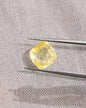 GSI Certified 1.93ct Cushion Cut Yellow Ceylon Sapphire, 100% Natural Untreated Gemstone