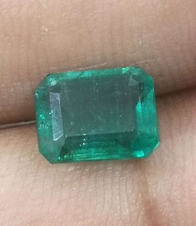 Zambian Emerald 2.76ct Certified Natural Deep Green Loose Gemstone