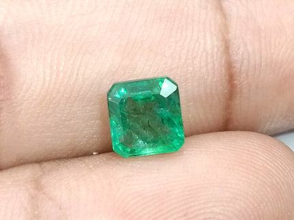 1.59ct Colombian Emerald Natural SGL Certified Medium Deep Green Octagon Cut Loose Gemstone