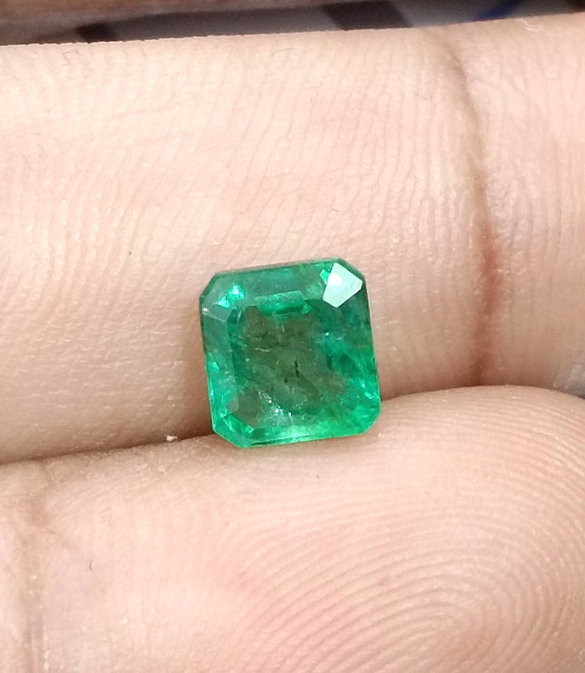 1.59ct Colombian Emerald Natural SGL Certified Medium Deep Green Octagon Cut Loose Gemstone