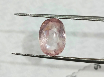 Padparadscha Sapphire 3.36ct IGI Certified Orangy Pink Oval Cut Loose Gemstone