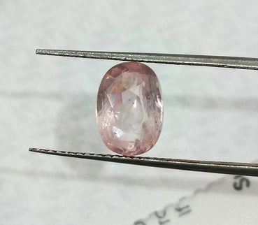Padparadscha Sapphire 3.36ct IGI Certified Orangy Pink Oval Cut Loose Gemstone