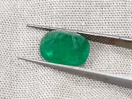 Zambian Emerald 2.80ct Deep Leaf Green Cushion Cut Loose Stone