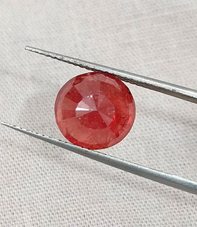 Burmese Ruby 5.00ct Certified Pigeon Blood Red Round Cut Unheated Loose Gemstone