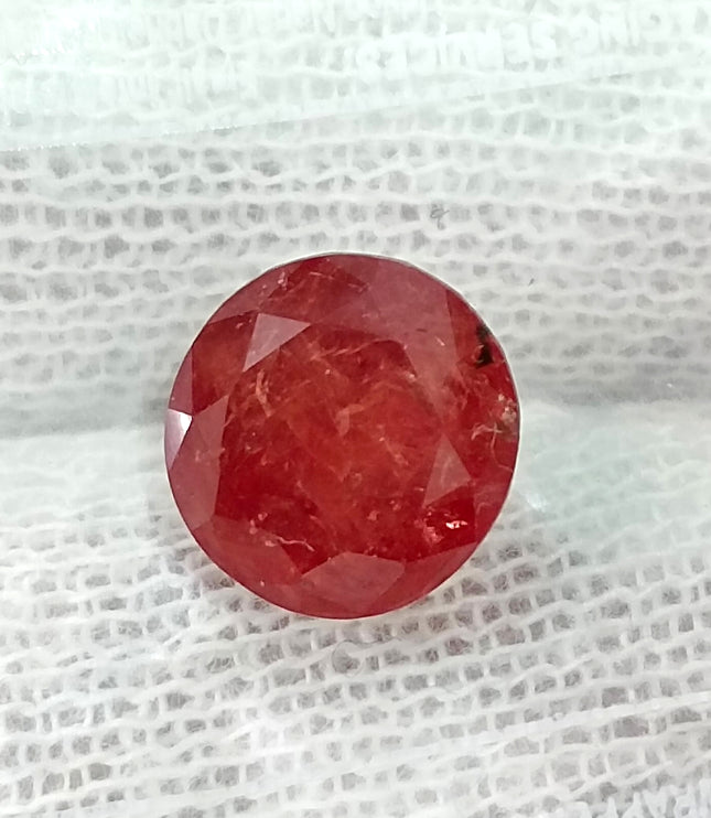 Burmese Ruby 5.00ct Certified Pigeon Blood Red Round Cut Unheated Loose Gemstone