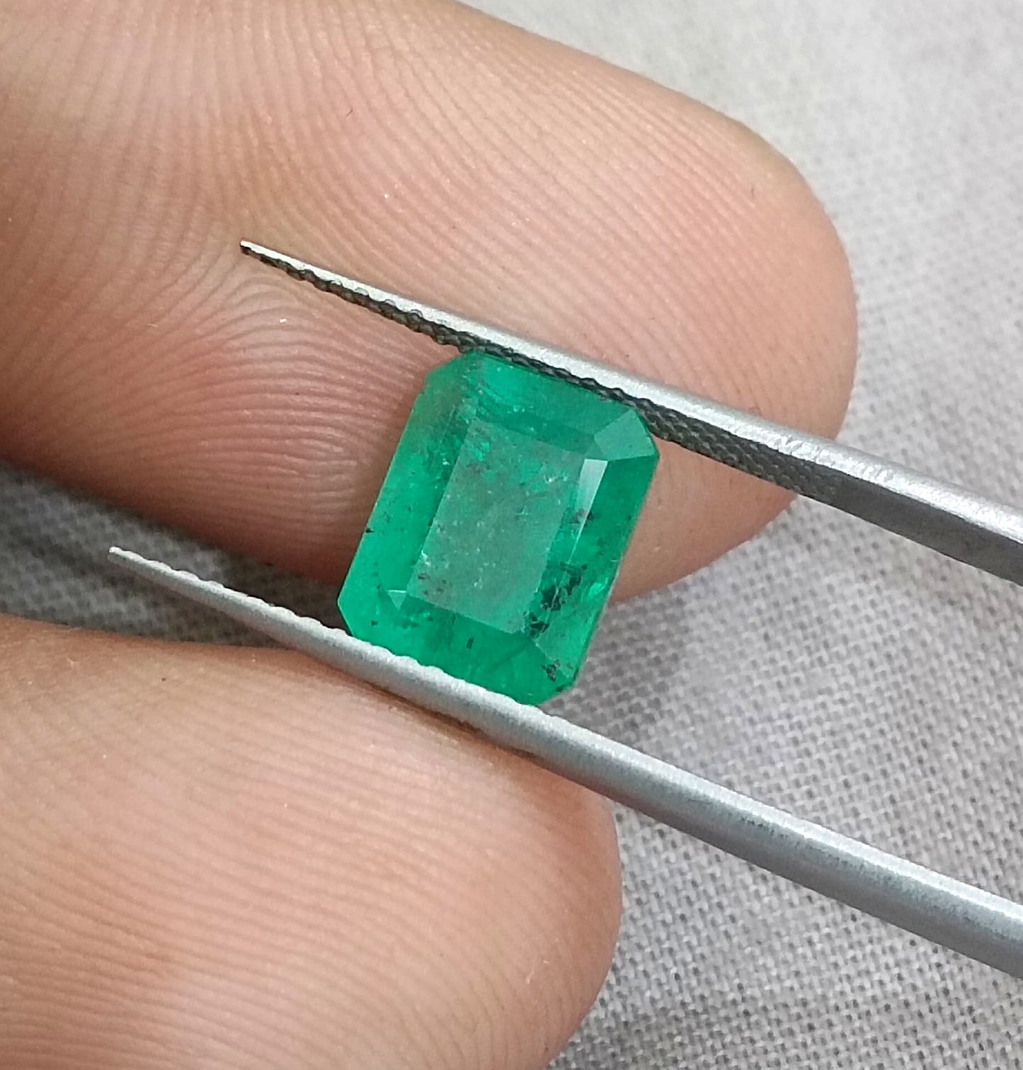 3.08ct Emerald Cut Zambian Emerald, 100% Natural Earth Mined Gemstone