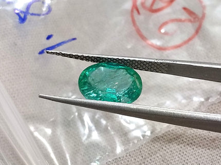 1.82ct Natural Emerald Medium Green SGL Certified Oval Cut Loose Gemstone
