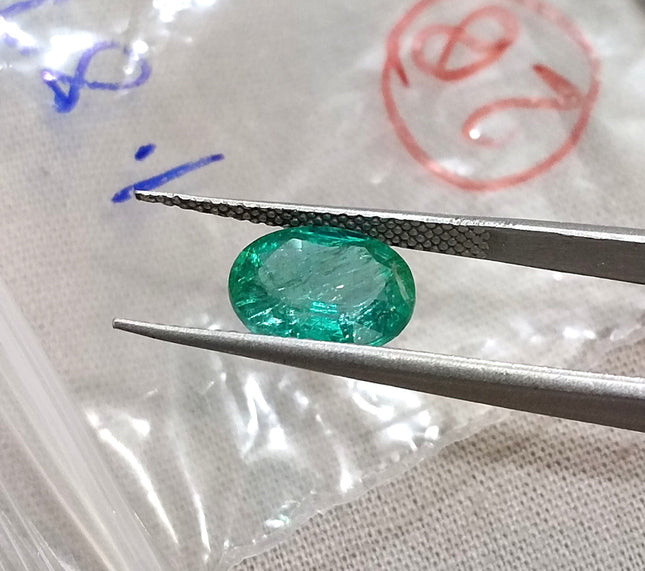 1.82ct Natural Emerald Medium Green SGL Certified Oval Cut Loose Gemstone