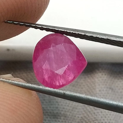 1.99ct African Ruby Certified By GSI, Natural Untreated Gemstone