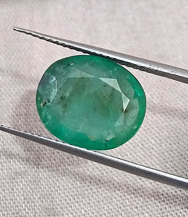 4.75ct Zambian Emerald Natural Oval Earth Mined Gemstone