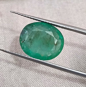 4.75ct Zambian Emerald Natural Oval Earth Mined Gemstone