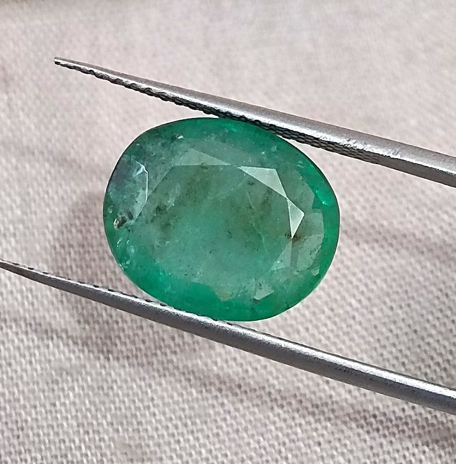 4.75ct Zambian Emerald Natural Oval Earth Mined Gemstone