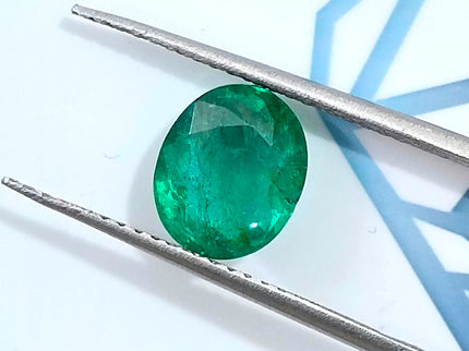 1.60ct Top Deep Water Green Emerald Natural Earth Mined Gemstone