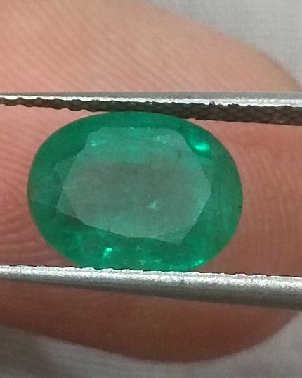 2.64ct Medium Green Zambian Emerald Minor Oiled Loose Gemstone