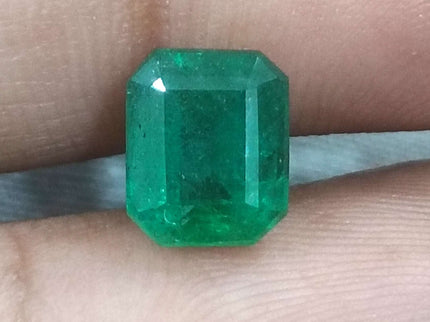 Certified 2.38ct Natural Zambian Emerald, Vivid Green Stone
