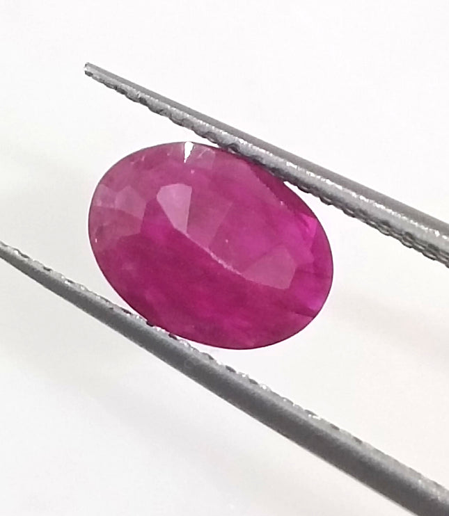 GSI Certified 0.96ct Mozambique Ruby, Natural Untreated Gemstone