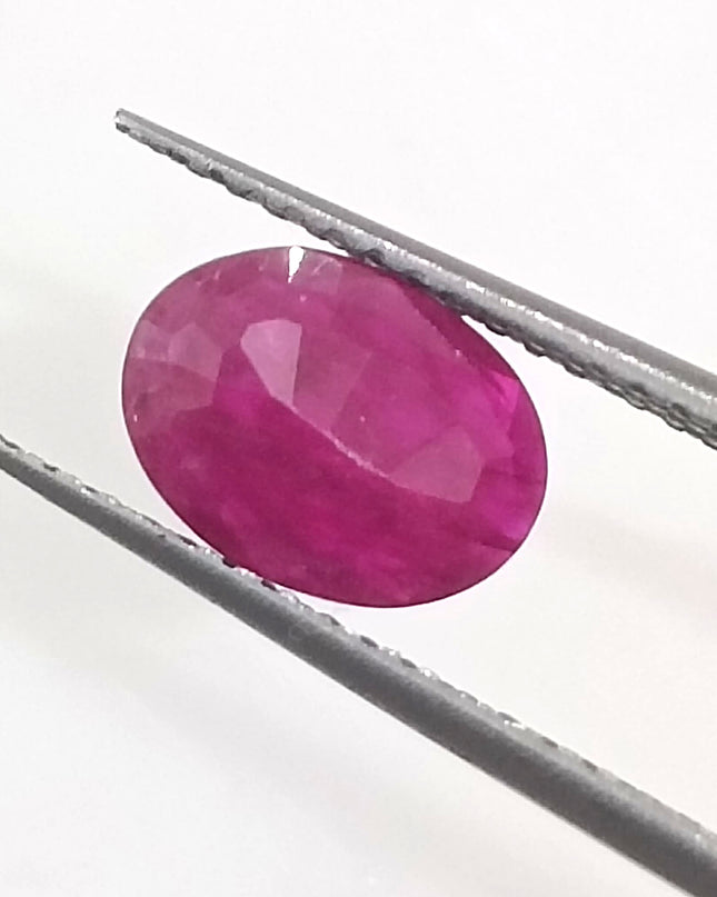 GSI Certified 0.96ct Mozambique Ruby, Natural Untreated Gemstone
