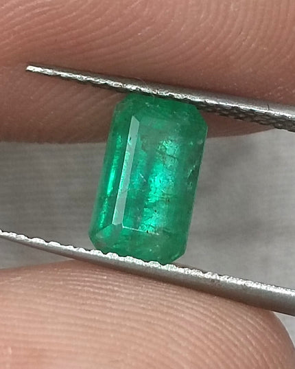 GSI Certified 1.44ct Medium Deep Green Natural Panjshir Emerald Minor Oiled Loose Gemstone