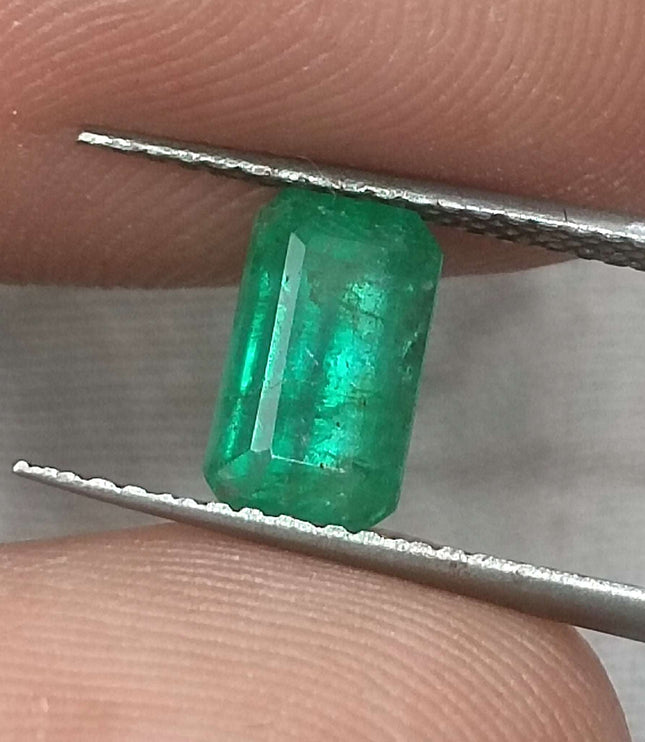 1.44ct Certified Panjshir Emerald, Natural Golden Green Stone