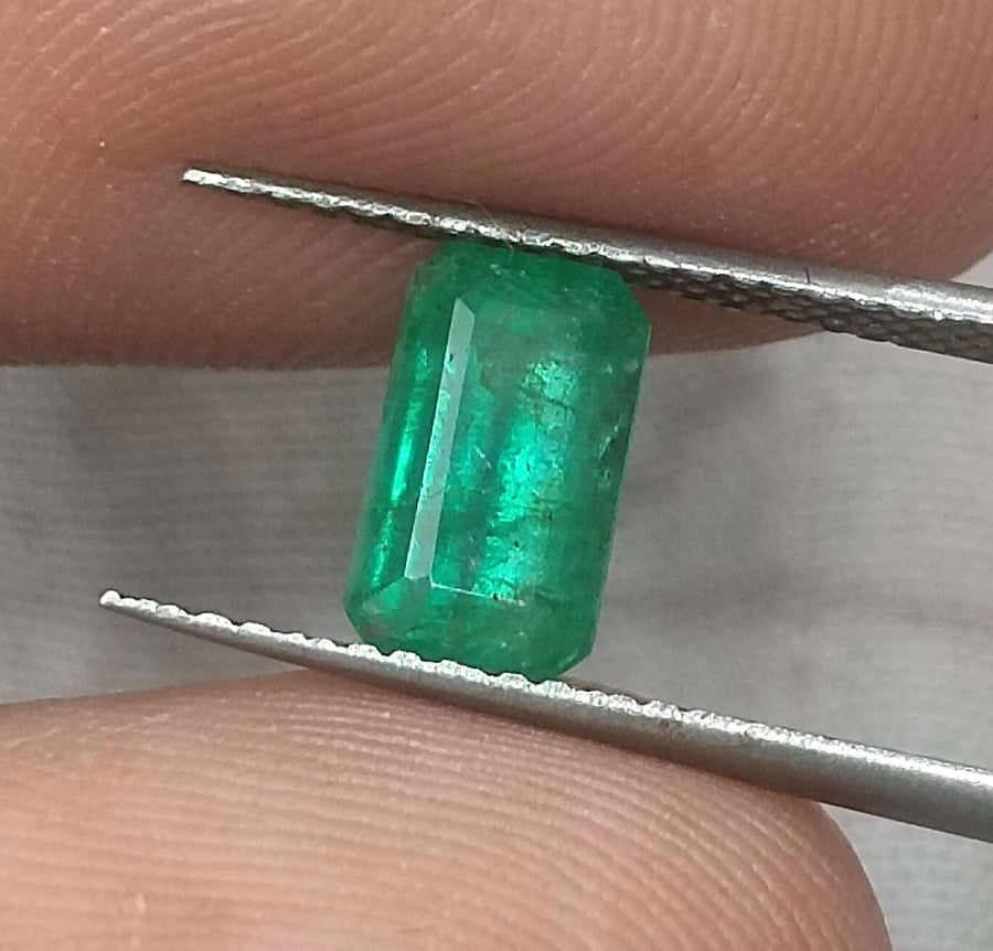 1.44ct Certified Panjshir Emerald, Natural Golden Green Stone