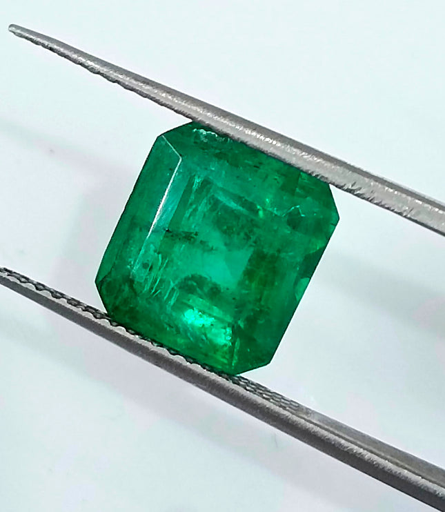Panjshir Emerald 4.10ct Bright Medium Deep Green Octagon Cut Gemstone