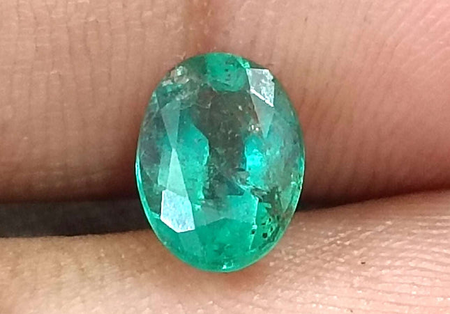 GSI Certified 1.34ct Deep Green Zambian Emerald Minor Oiled Loose Gemstone