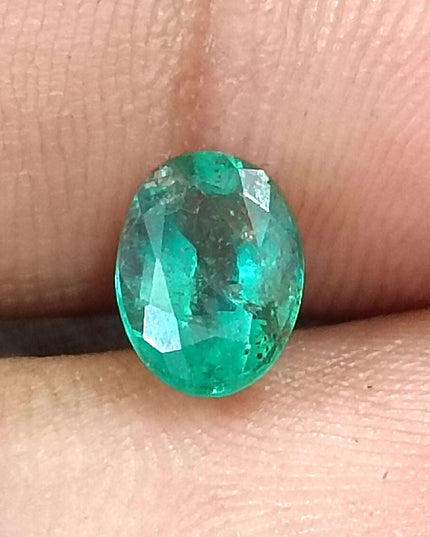 GSI Certified 1.34ct Deep Green Zambian Emerald Minor Oiled Loose Gemstone