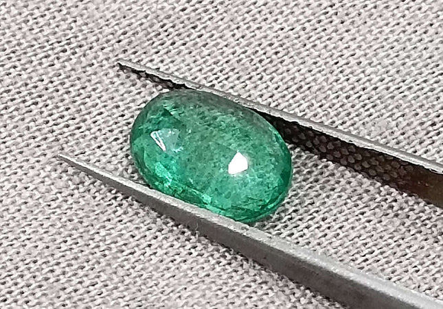 1.61ct Medium deep Zambian emerald minor oiled loose gemstone