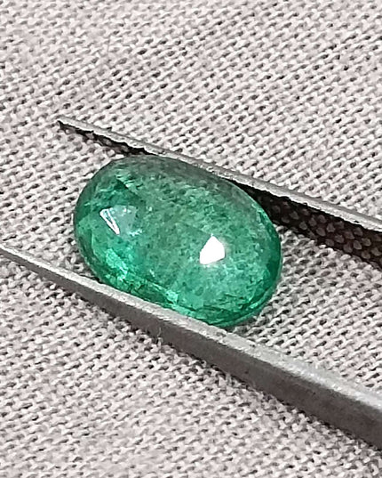 1.61ct Medium deep Zambian emerald minor oiled loose gemstone